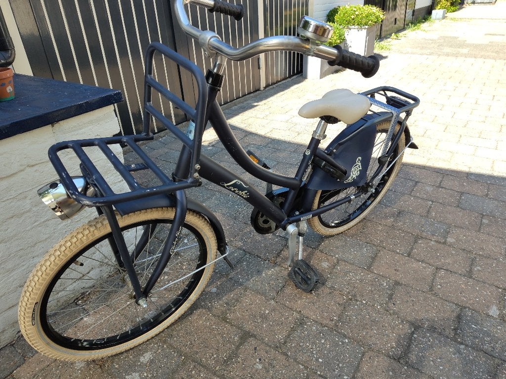 Loekie kinderfiets 20 inch , meiden fiets , blauw, Ophalen, Terugtraprem, Gebruikt, Loekie