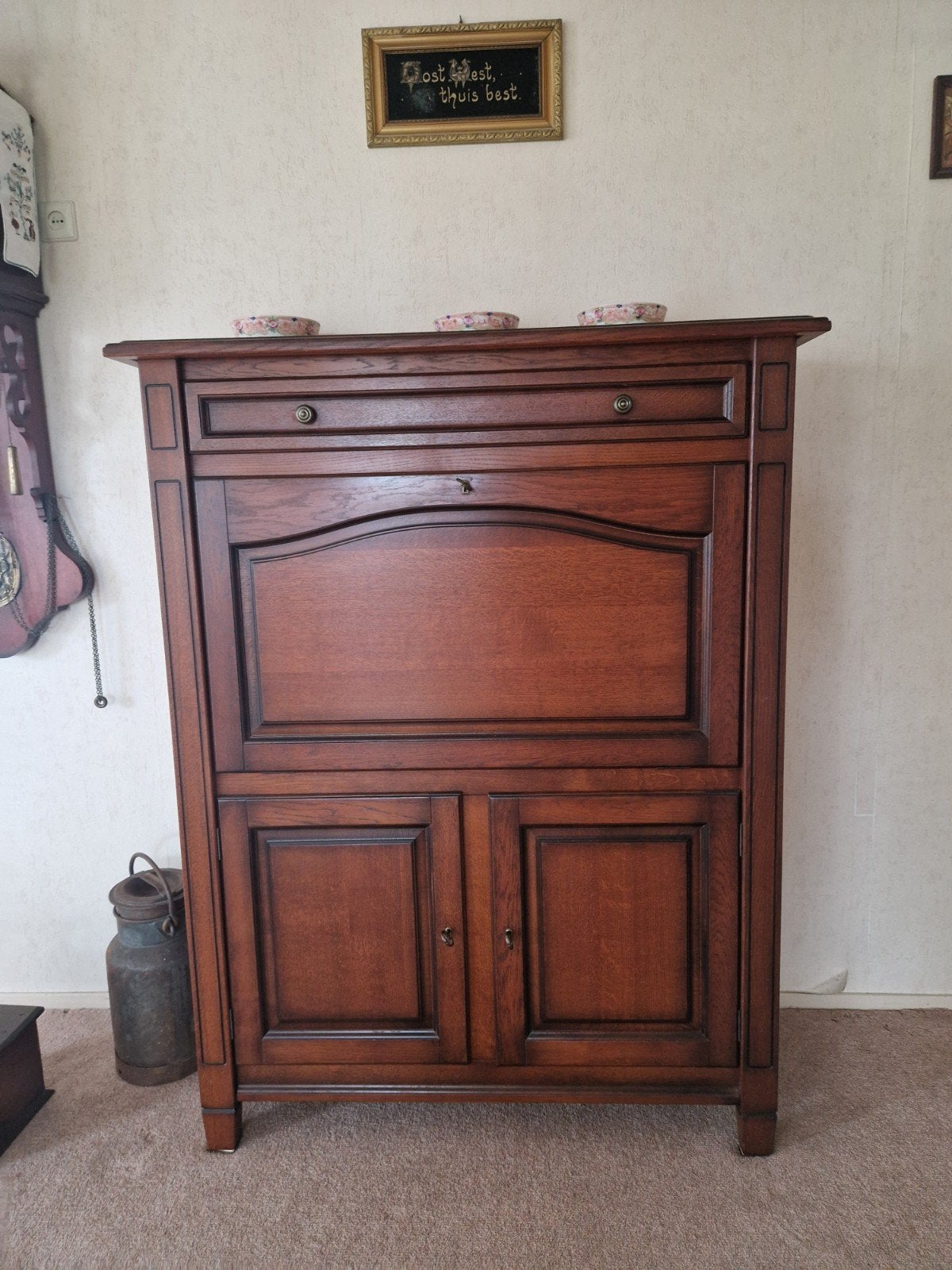Antieke secretaire/bureau 118x153x45 diep, Ophalen, Gebruikt