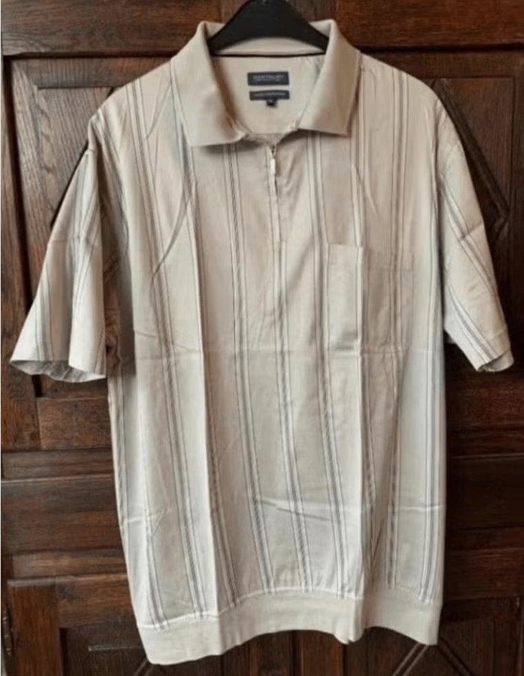 Gestreepte, katoenen herenpolo, polo heren; 2XL; Westbury, Kleding | Heren, Polo's, Ophalen of Verzenden, Zo goed als nieuw, Overige maten