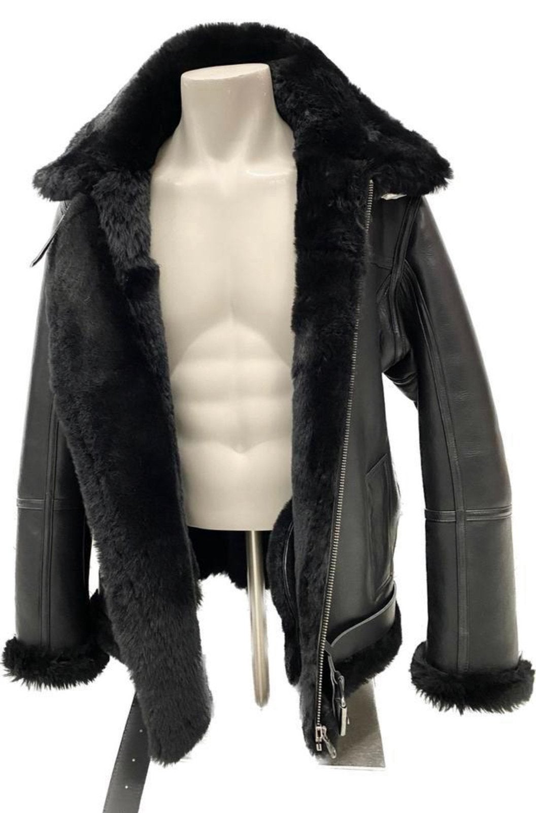 Premium Engelse Pilotenjas Echt Leder & LammyWool XL t/m 5XL, Kleding | Heren, Ophalen of Verzenden, Nieuw, Overige maten, Bruin