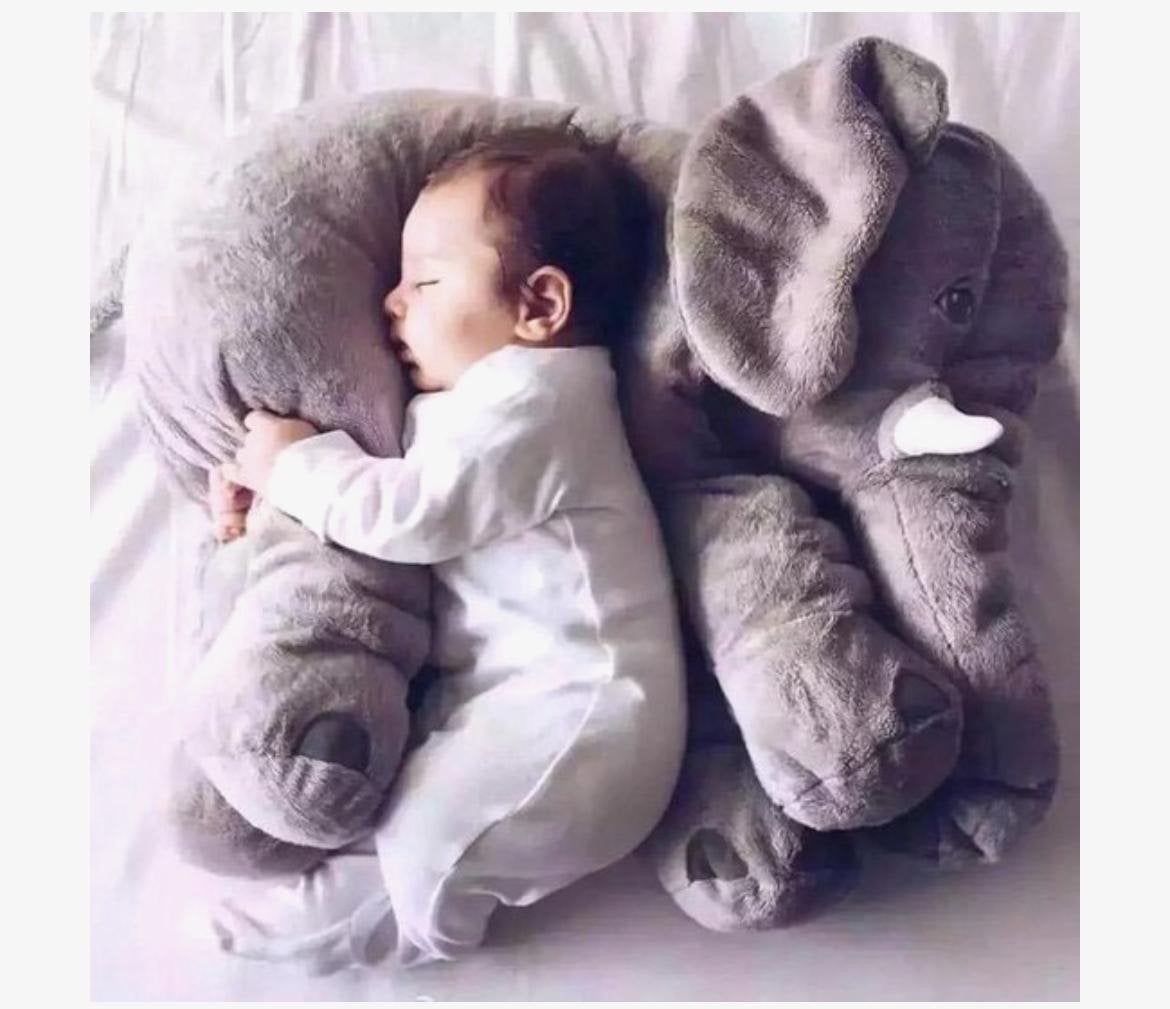 Grote zachte olifant knuffel - perfect voor baby's, Ophalen, Overige merken, Overige karakters, Grijs