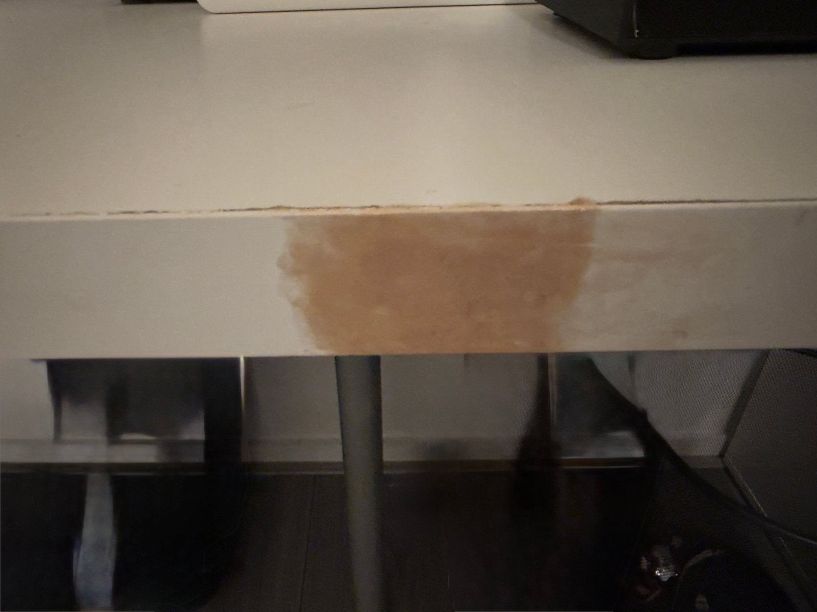 IKEA Bureau met ladeblok en beschadiging, Ophalen, Gebruikt, Met lades, Spaanplaat of MDF