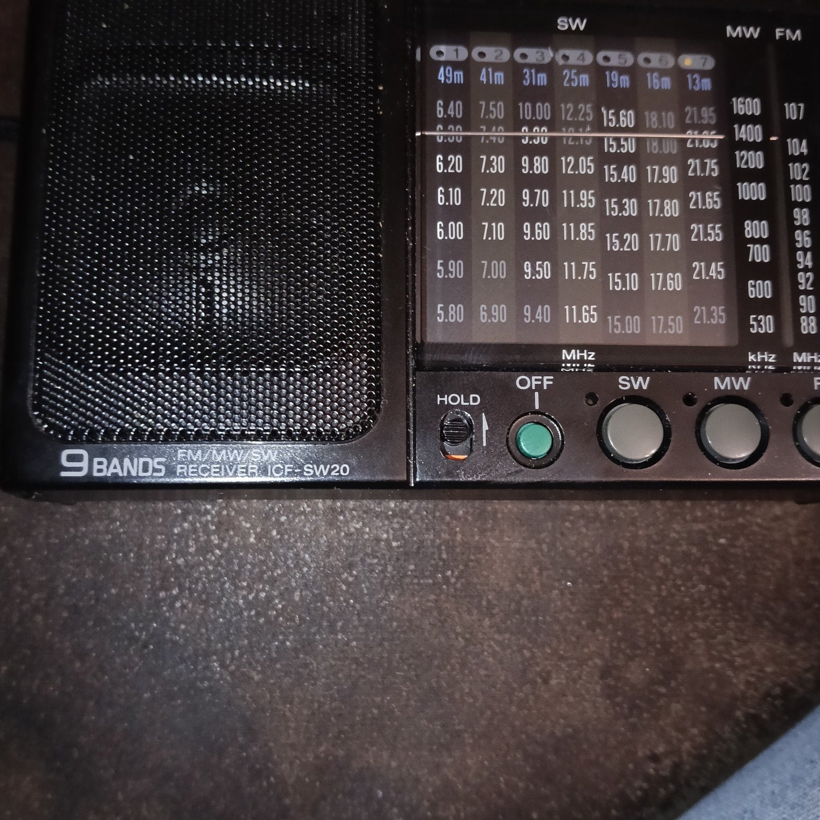 Sony ICF-SW20 9-bands wereldontvanger, Ophalen of Verzenden, Gebruikt, Wereldontvanger