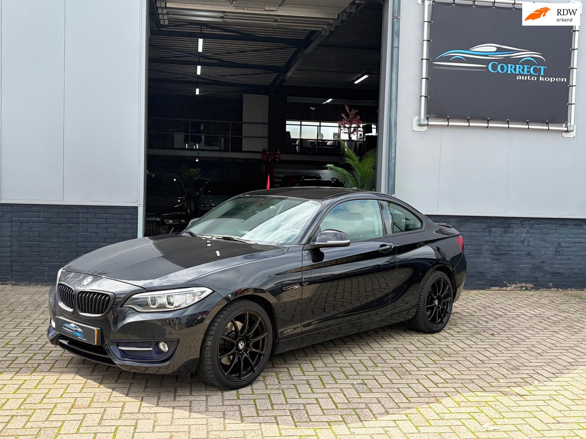 BMW 2-serie Coupé 220i High Executive, Auto's, Gebruikt, 4 cilinders, 4 stoelen, Zwart