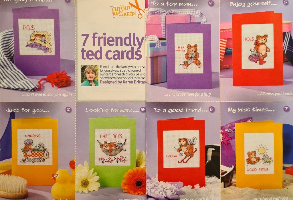 Leuke Teddyberen 7 borduurpatronen, Ophalen, Nieuw, Handborduren, Patroon