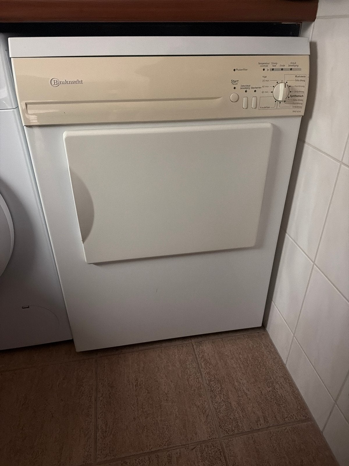 Bauknecht Luchtafvoer Wasdroger - Goede Staat, Ophalen, 6 tot 8 kg, Gebruikt, Luchtafvoer