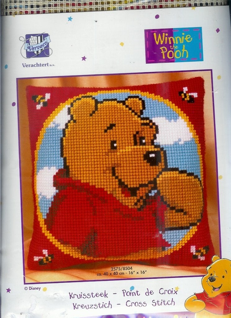 Cado OPRUIMING WINNIE THE POOH borduurpakket kussen 8504, Ophalen of Verzenden, Nieuw, Handborduren, Borduurpakket
