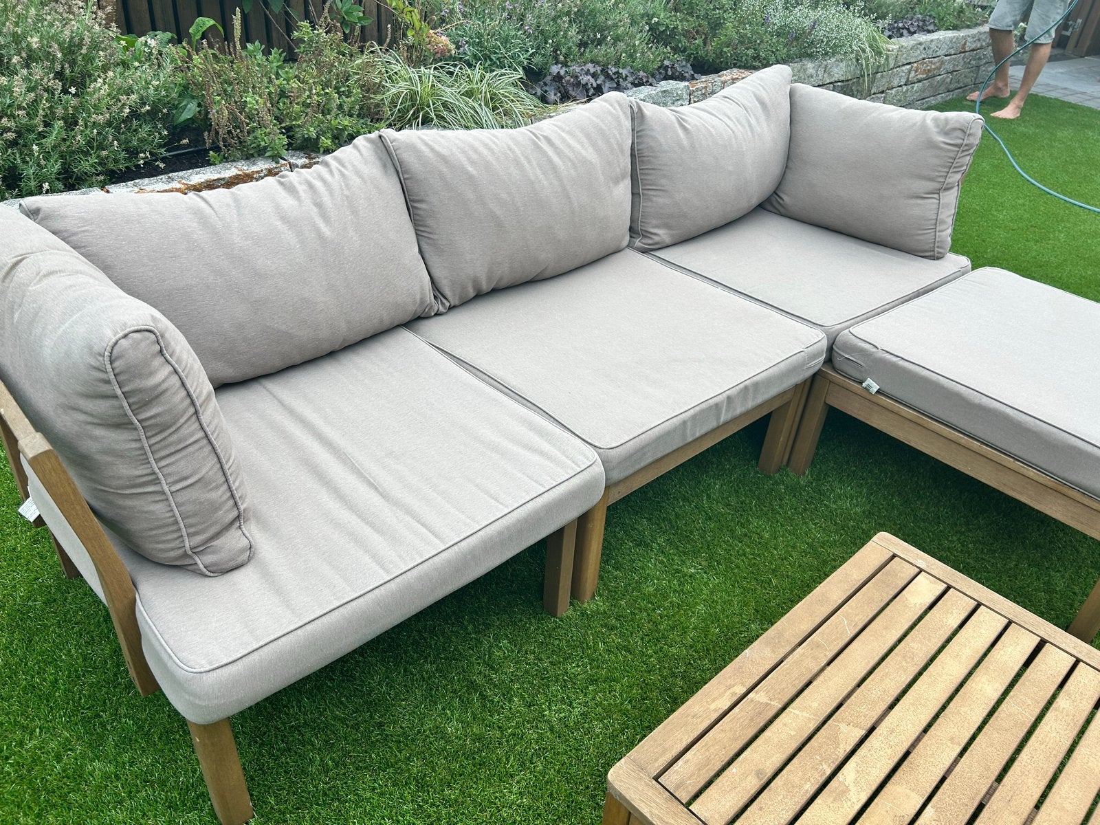 Comfortabele loungeset met salontafel, Ophalen, 4 zitplaatsen, Gebruikt, Loungeset