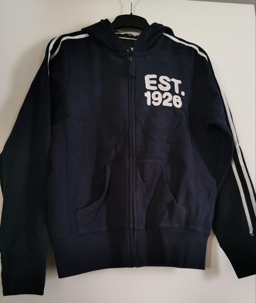 Hema heren sweater vest met capuchon donkerblauw maat M, Kleding | Heren, Truien en Vesten, Ophalen of Verzenden, Nieuw, Maat 48/50 (M)