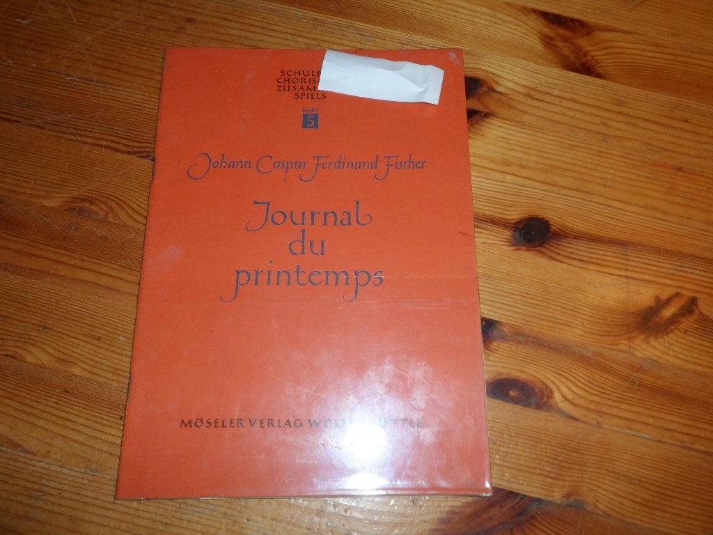 J. C. F. Fischer - journal du printemps, Gebruikt, Klassiek, Ophalen of Verzenden, Artiest of Componist