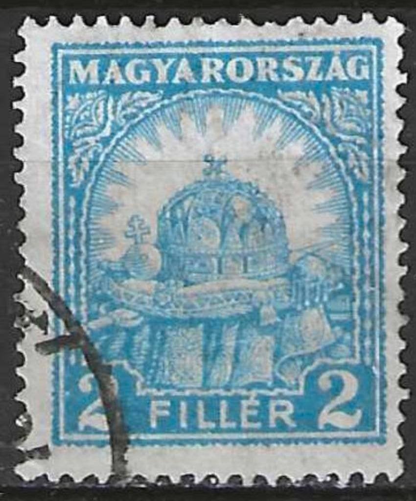Hongarije 1928/1931 - Yvert 407 - Stefanskroon - 2 fi. (ST), Verzenden, Gestempeld