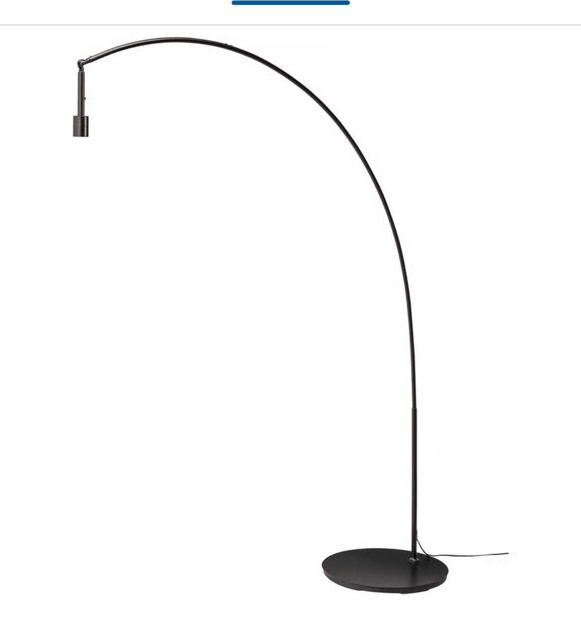 Skaftet Staande lamp voet boog zwart, Ophalen, Gebruikt, E27 (groot), Metaal