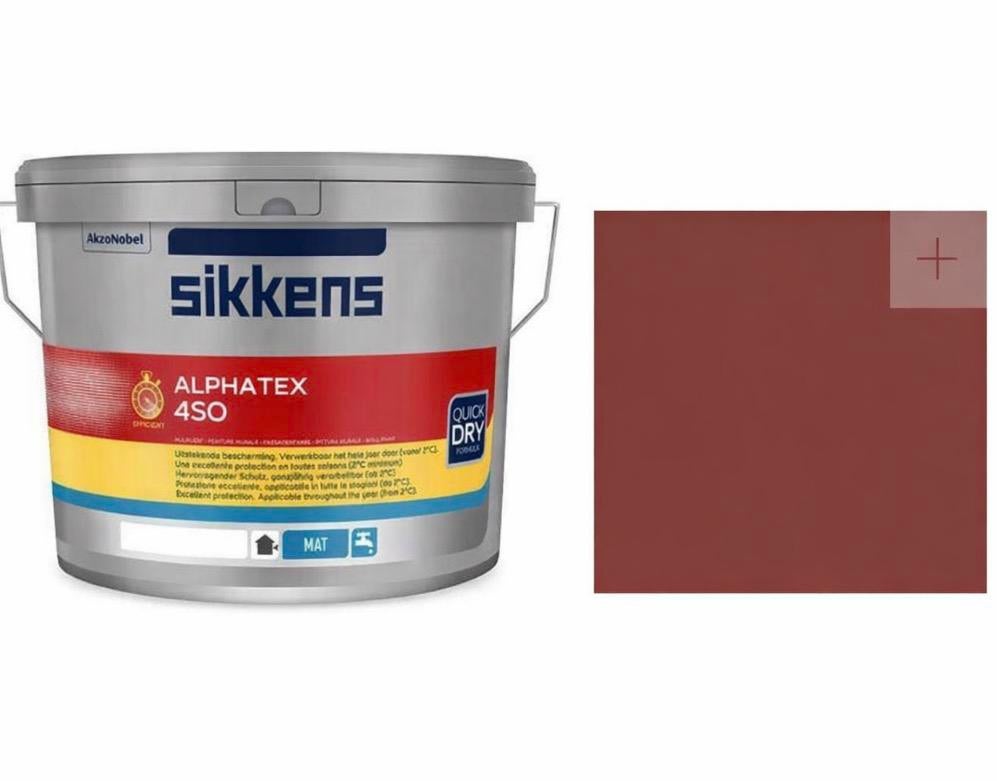 Sikkens Latex Binnen + Buiten Rood 10 L A-Klasse Nieuw, Verzenden, Nieuw, Wit