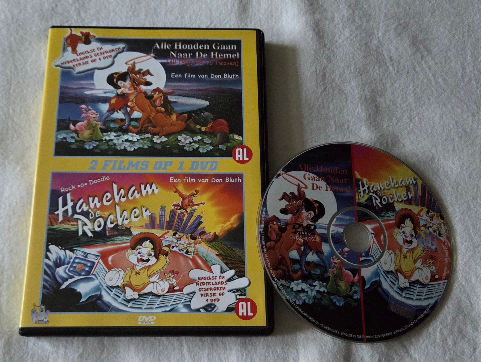 Don Bluth Alle Honden Gaan Naar De Hemel & Hanekam De Rocker, Alle leeftijden, Ophalen of Verzenden, Zo goed als nieuw, Amerikaans