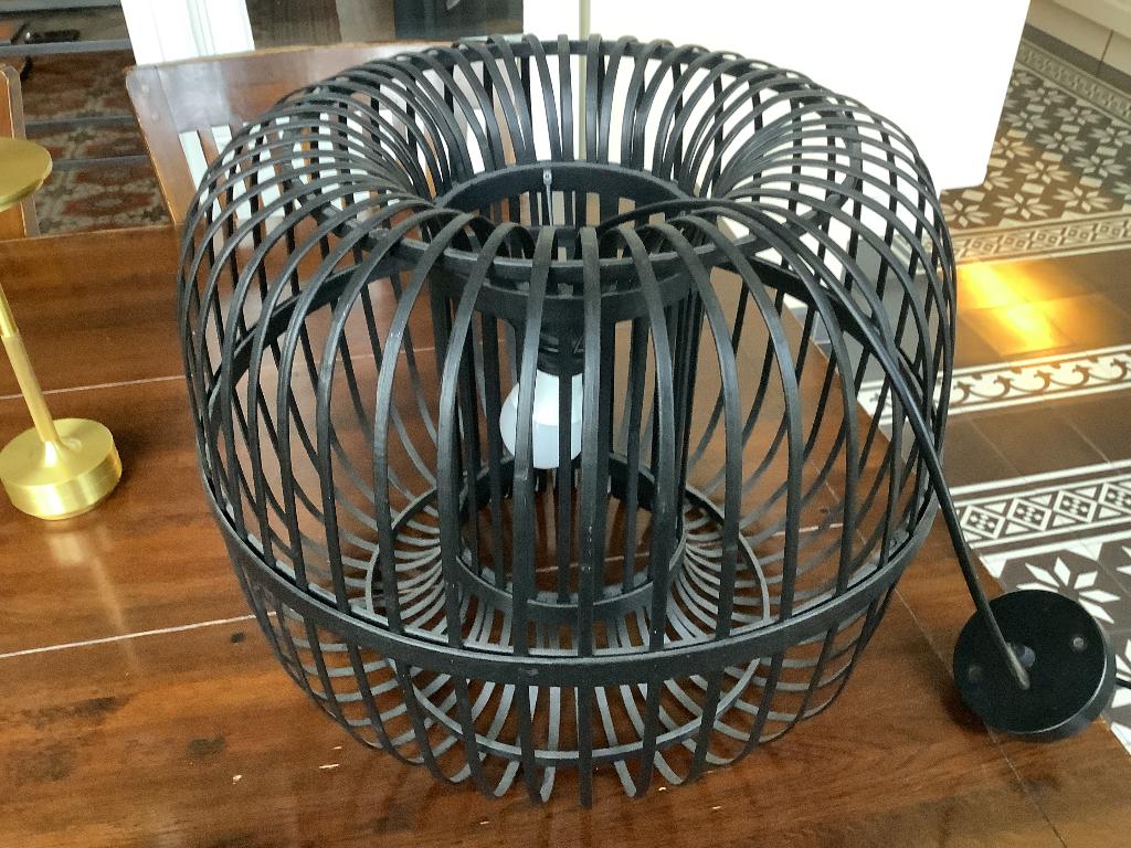 Rotan hanglamp groot, Ophalen, Zo goed als nieuw, Minder dan 50 cm