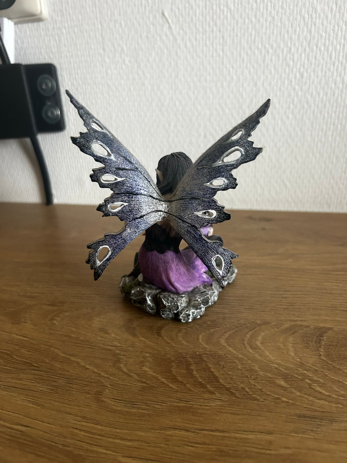 Fantasy Elfje Beeldje met Vlinder Vleugels en Draakje, Ophalen of Verzenden, Zo goed als nieuw