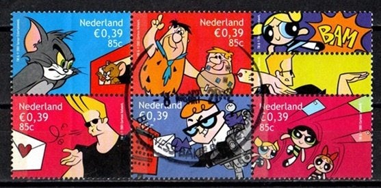 Nederland nr. C499 Vijfmaal cartoons gestempeld, Postzegels en Munten, Ophalen of Verzenden, Na 1940, Gestempeld