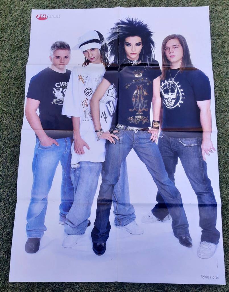 Grote Poster Hitkrant 2007 Tokio Hotel / Nick & Simon, Verzamelen, Posters, Gebruikt, Muziek, A1 t/m A3, Ophalen of Verzenden