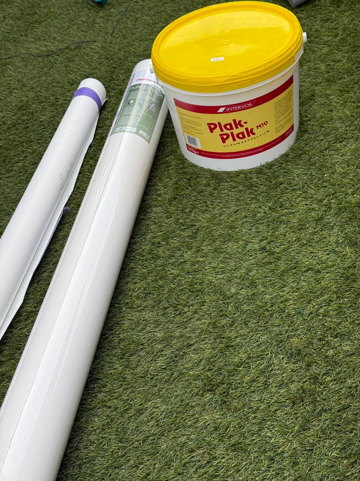 Renovliesbehang en pot lijm, Ophalen, Vliesbehang