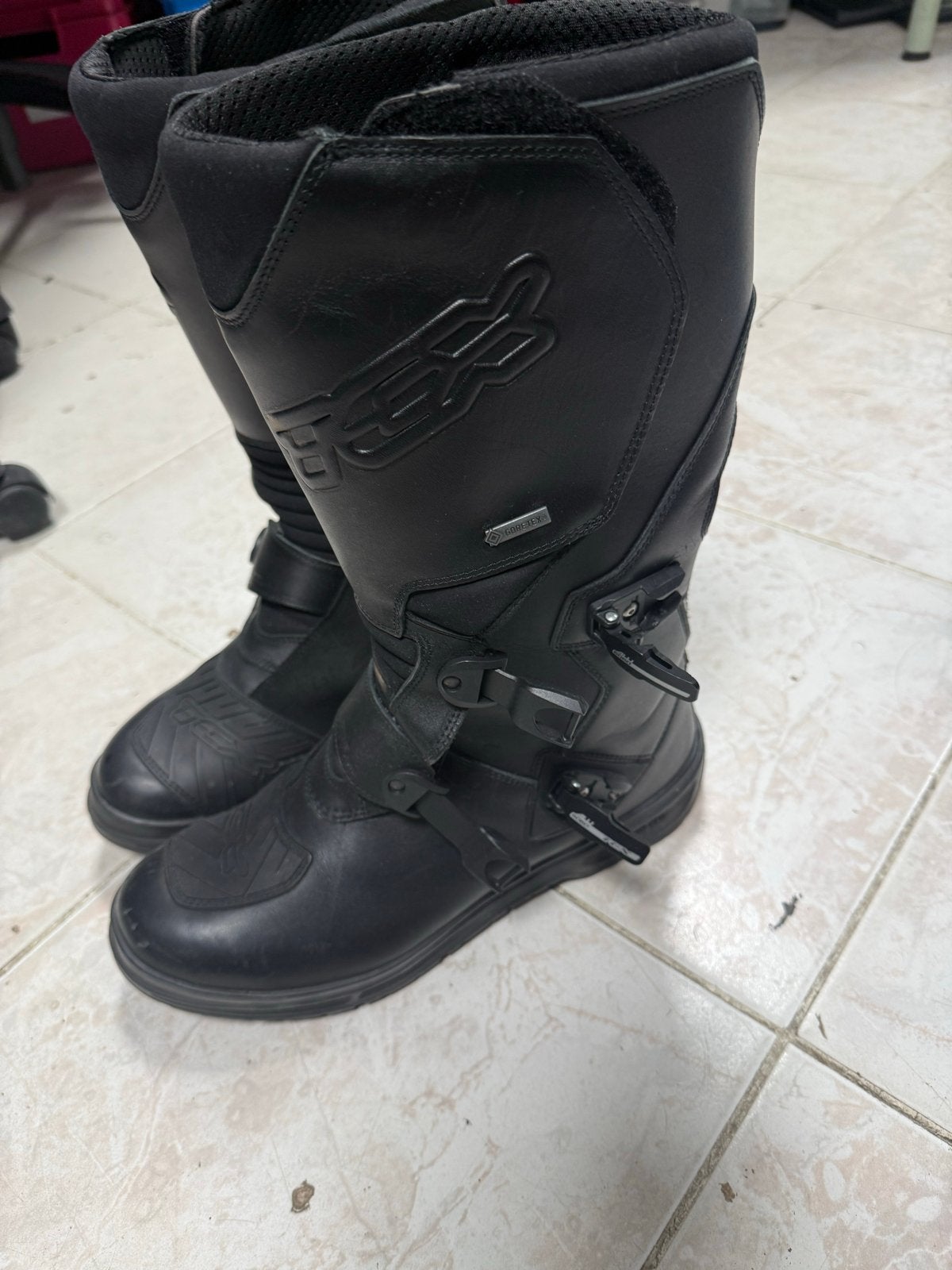 Zwarte motorlaarzen - Comfortabel en beschermend, Ophalen, Tweedehands, Dames, Laarzen