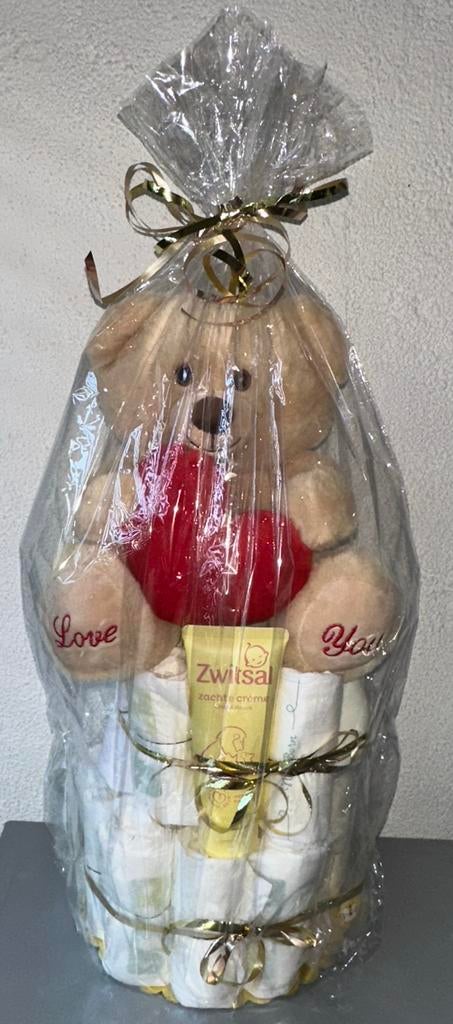 Luiertaart neutraal, Kinderen en Baby's, Kraamcadeaus en Geboorteborden, Ophalen, Nieuw, Kraamcadeau