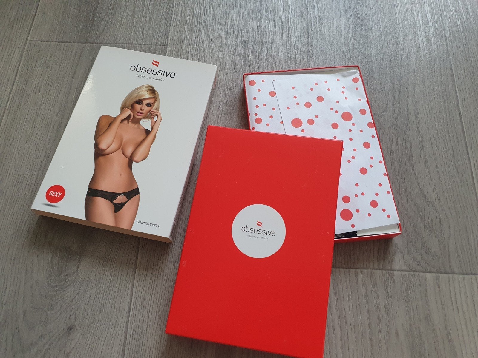 Twee sexy strings van Obsessive Maat L/XL, Verzenden, Zwart, String