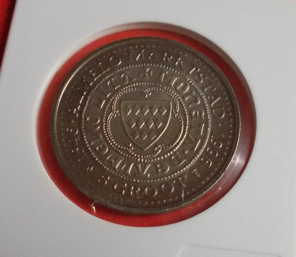 Penning - Almelo Marktstad 5 Groot 1996, Postzegels en Munten, Penningen en Medailles, Ophalen of Verzenden, Overige materialen