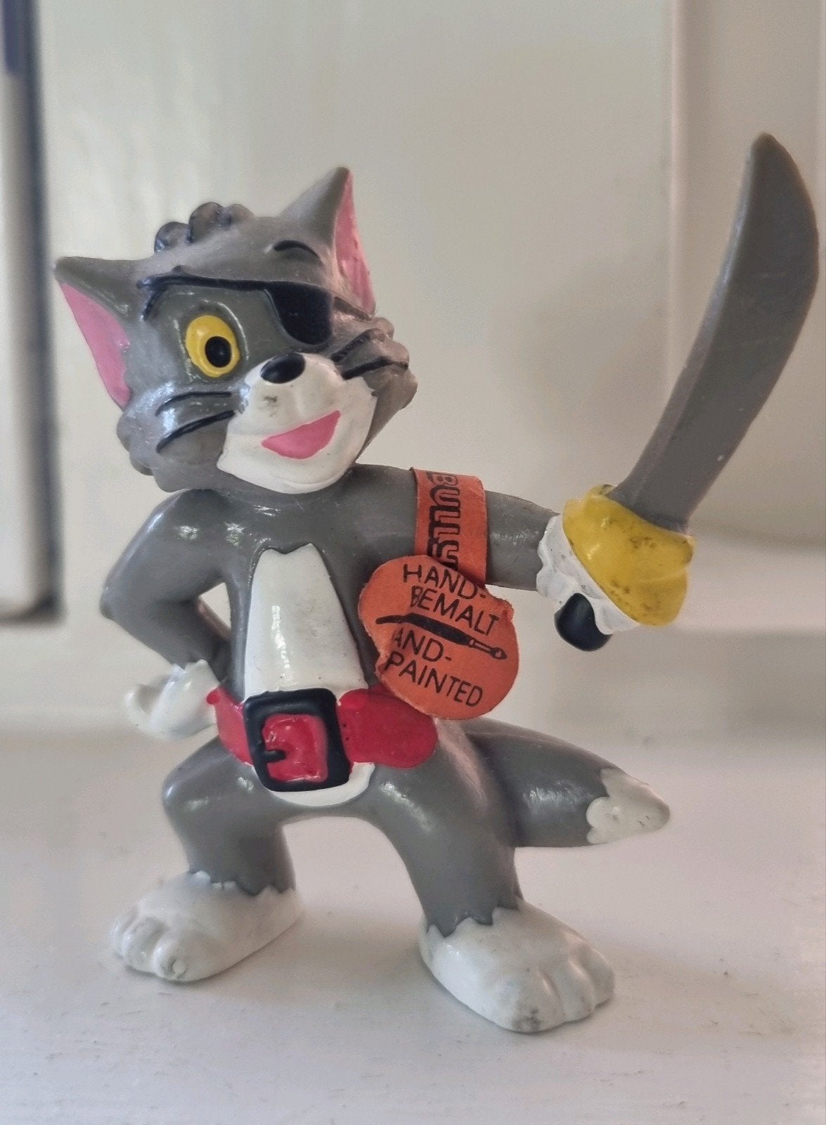 Vintage Bully Tom (Tom & Jerry) Piraat Figuur 1984 met label, Verzenden, Zo goed als nieuw