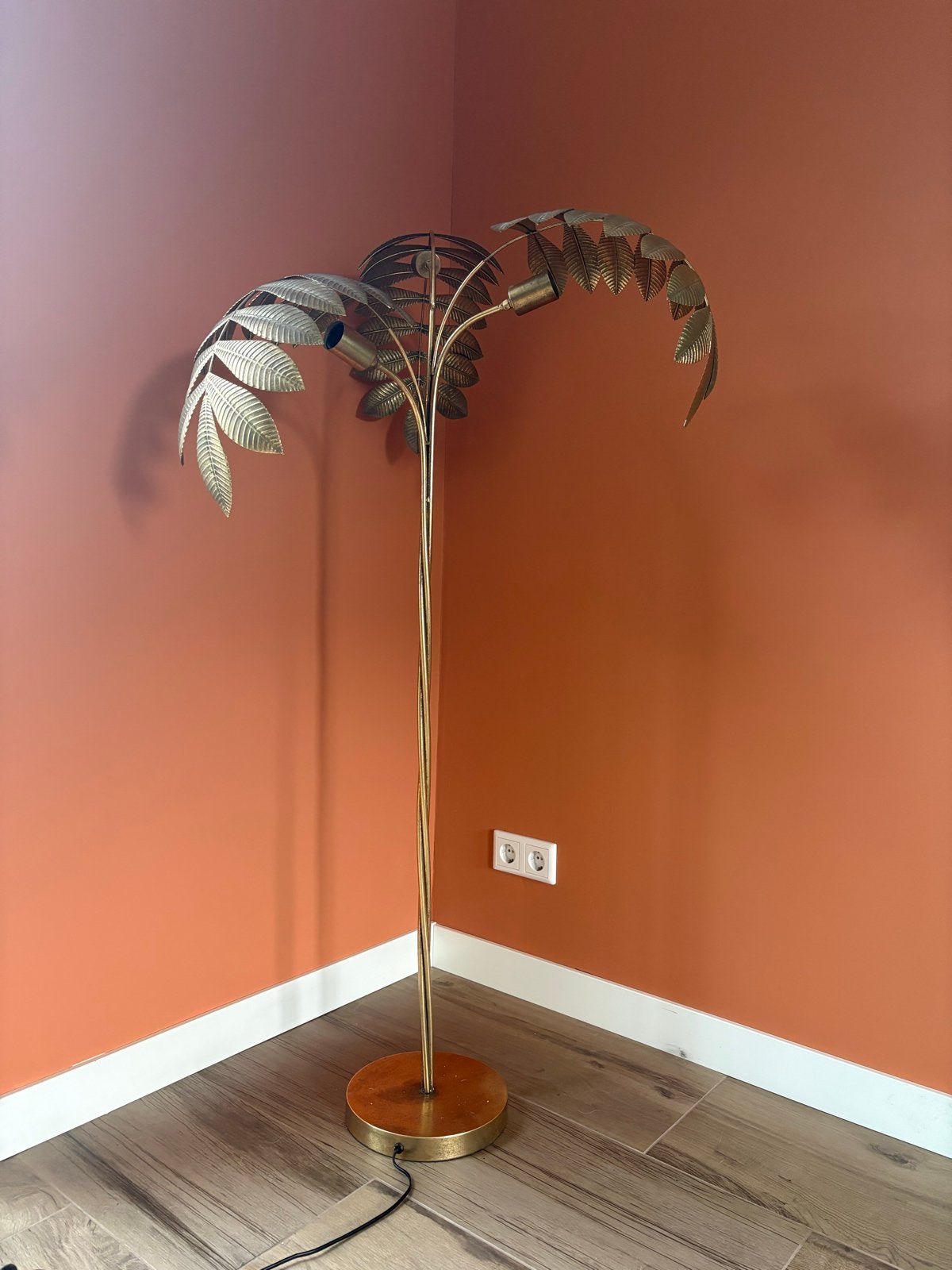 Gouden Palmboom Vloerlamp - by boo, Ophalen, Zo goed als nieuw, 150 tot 200 cm