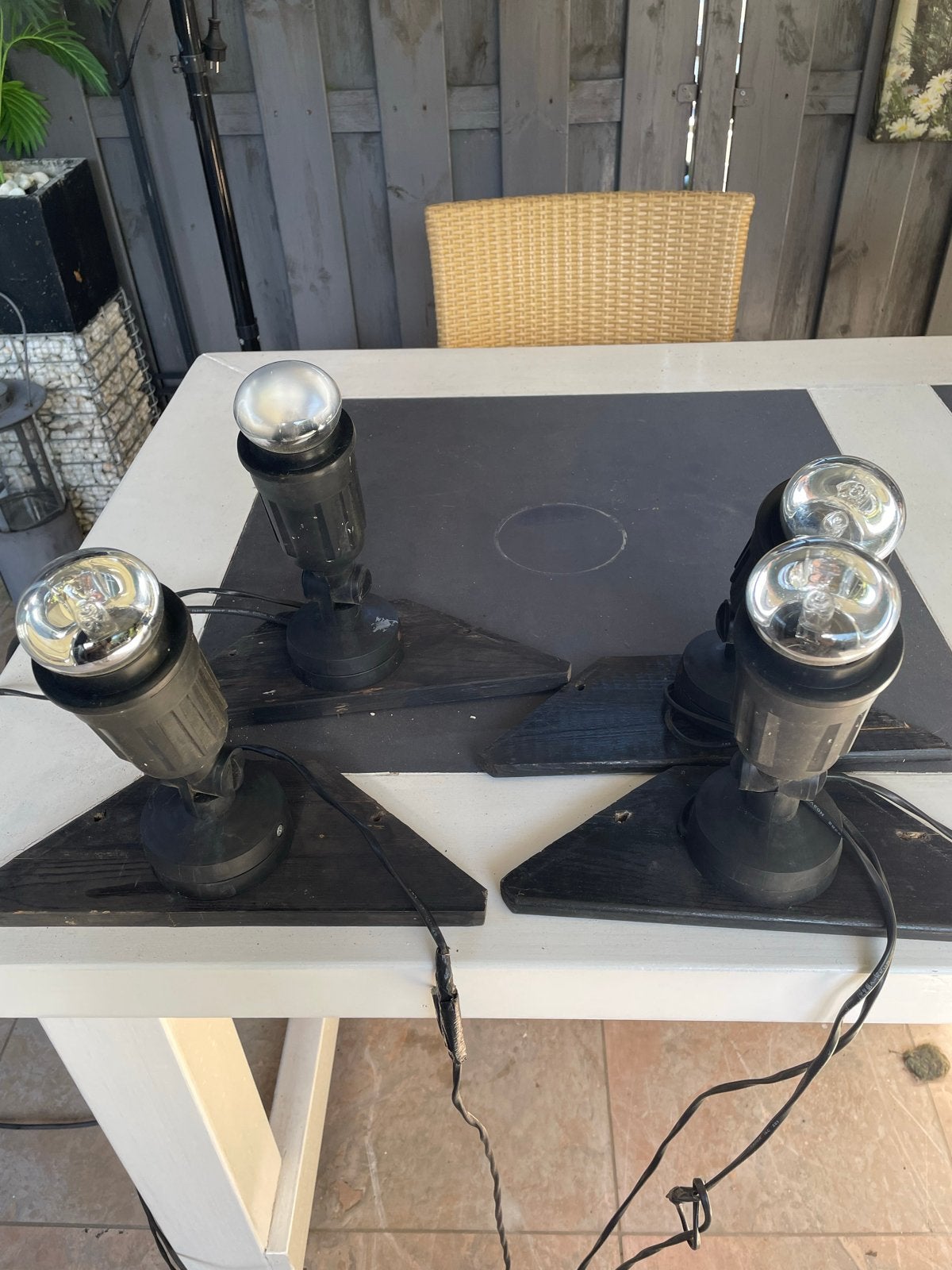Set van 4 buiten spots voor paviljoen, Ophalen, Gebruikt