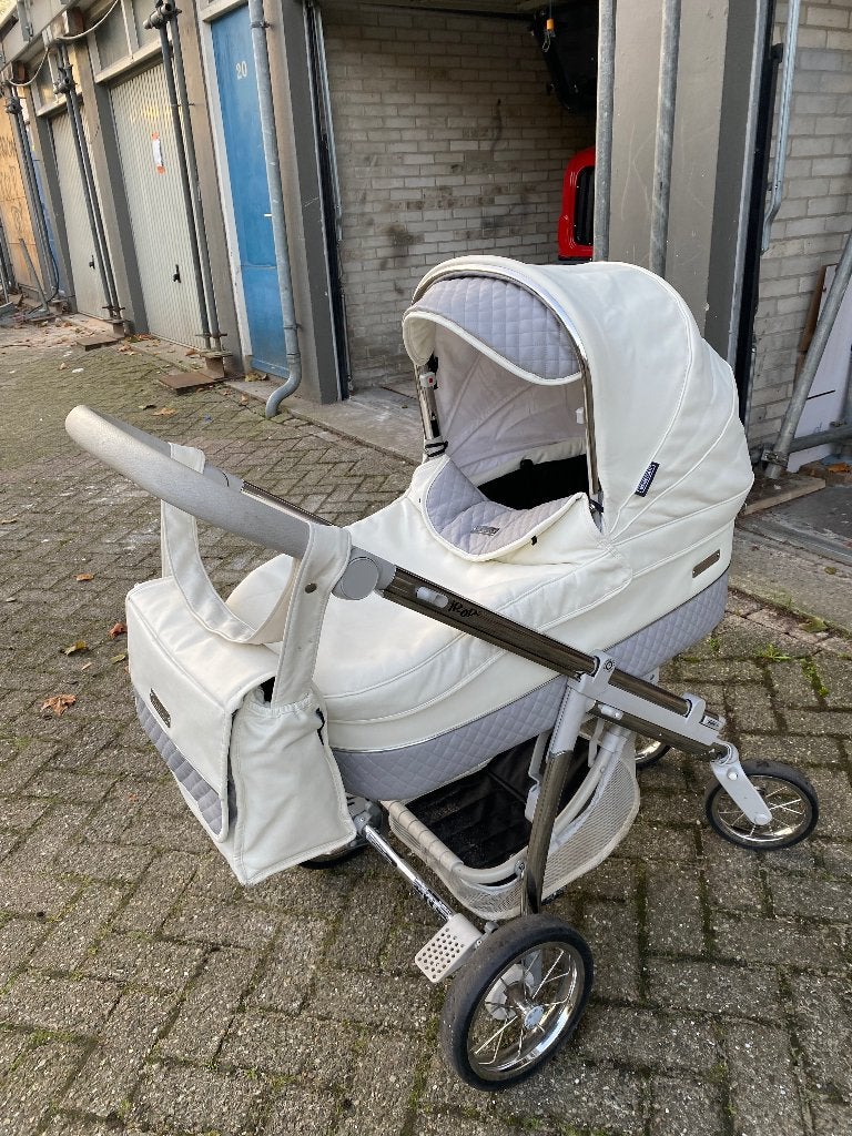 Bébécar Ip-Op Classic XL Combiwagen Roomwit-Grijs, Gebruikt, Met autostoeltje, Combiwagen, Ophalen