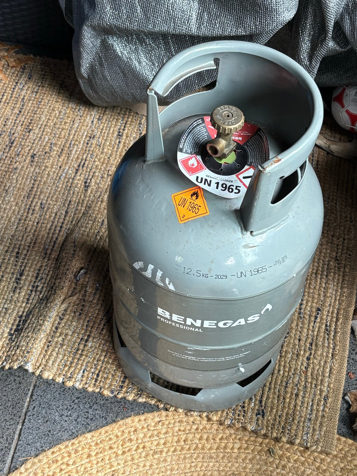 Benegas Professional gasfles 12.5 kg - Gekeurd tot 2029, Ophalen, Gebruikt, Gas