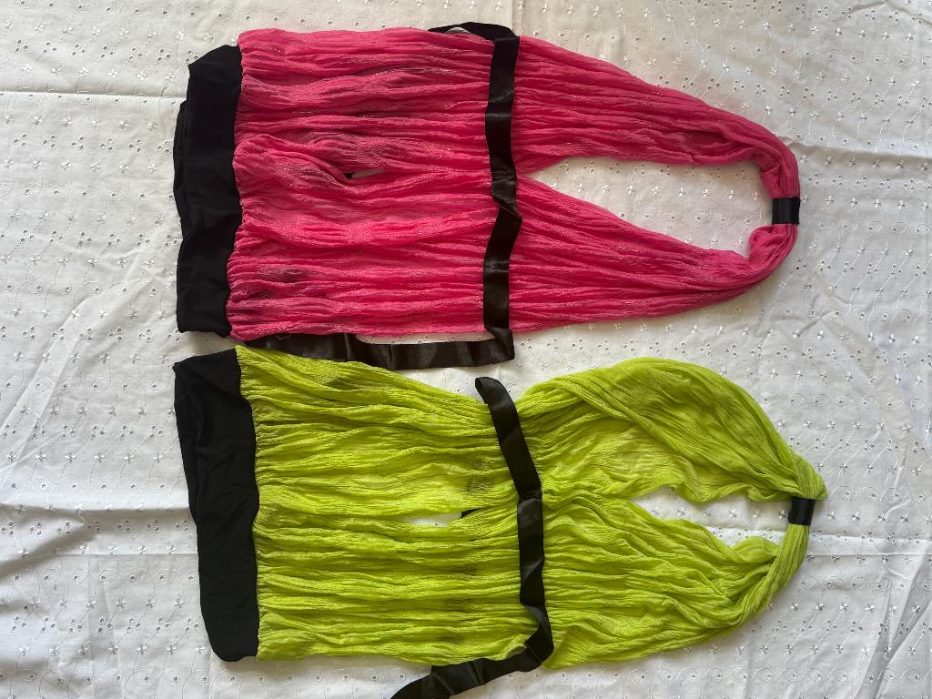 Set vintage kostuum retro disco tops, Ophalen of Verzenden, Zo goed als nieuw, Carnaval, Kleding