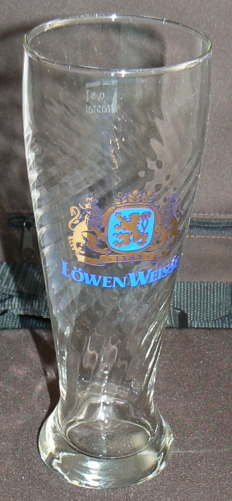 Lowen Weisse Bier 0,5 Liter Hoog Bierglas Munchen, Ophalen of Verzenden, Zo goed als nieuw, Glas of Glazen, Overige merken