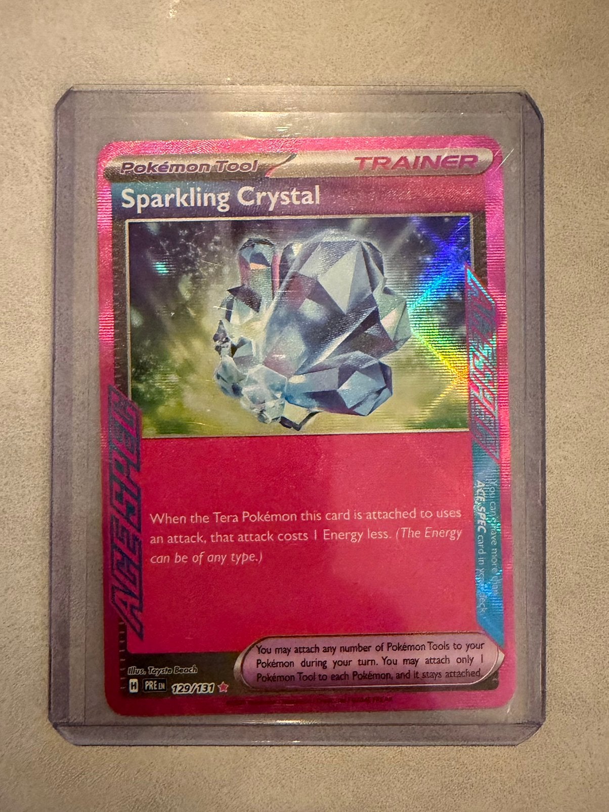 Sparkling Crystal PRE 129/132 Pokemon Kaart, Ophalen of Verzenden, Nieuw, Losse kaart, Foil