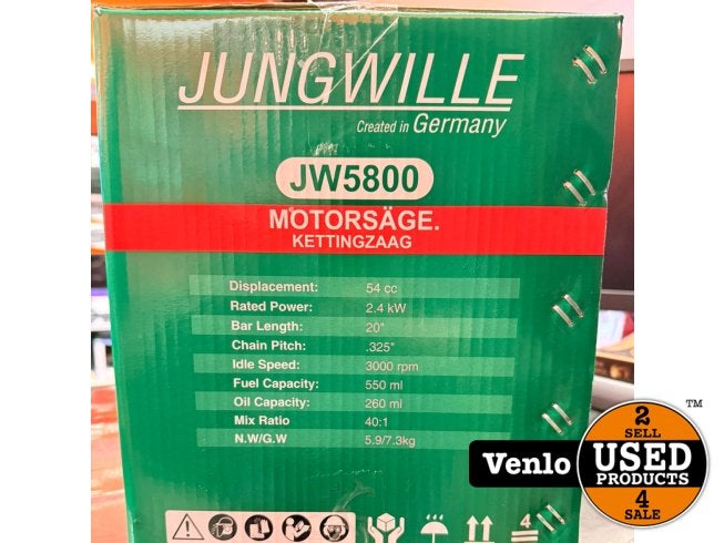 JUNGWILLE JW5800 Kettingzaag Benzine |54cc| Nieuw, Flex Ltd., Nieuw, https://flex.com/contact-us, Nobelstraat 10, 5807 GA Oostrum LB, Limburg, Nederland