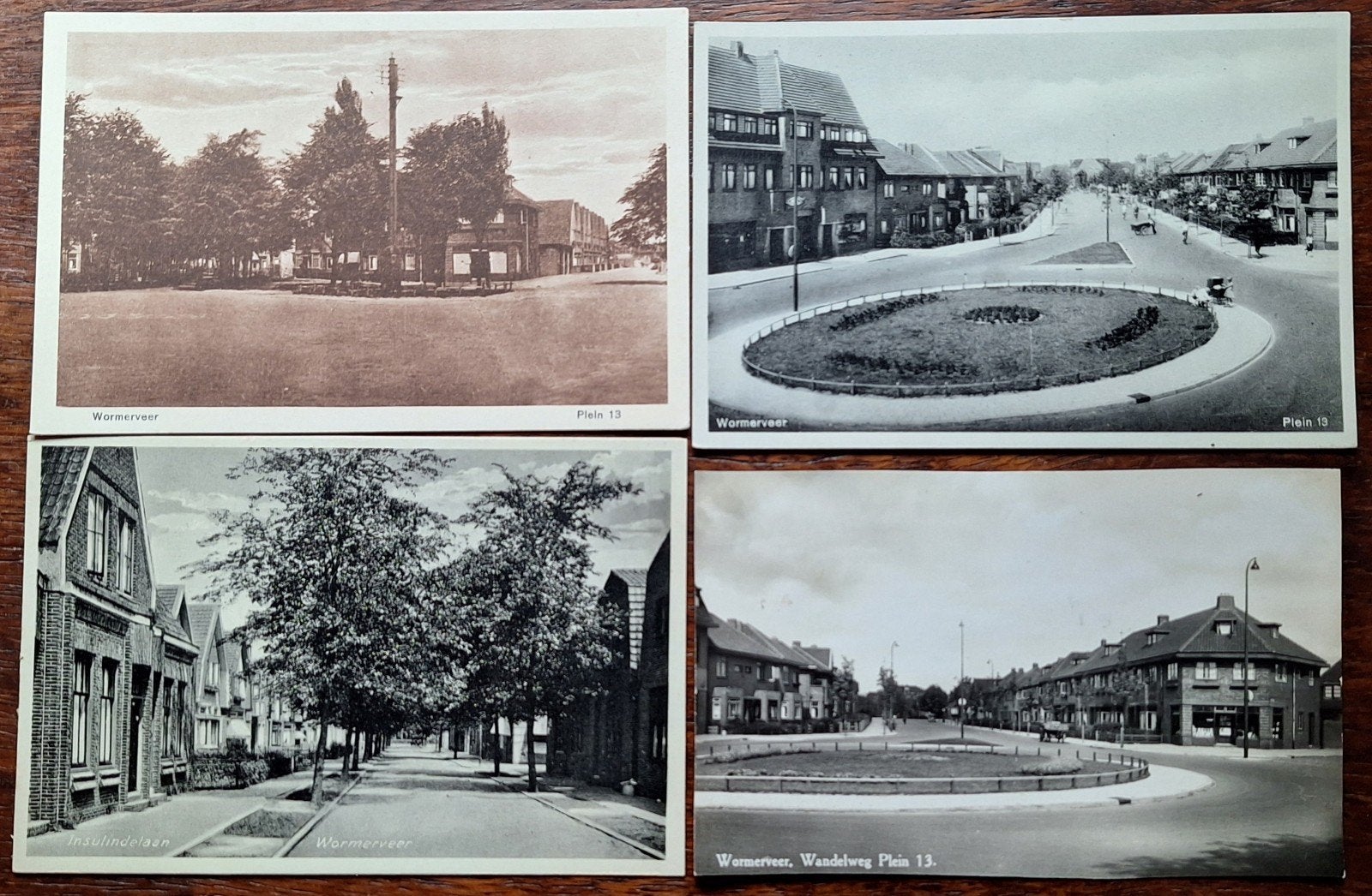 4x Wormerveer • Plein 13 • Insulindelaan • Wandelweg, Verzenden, 1920 tot 1940, Noord-Holland