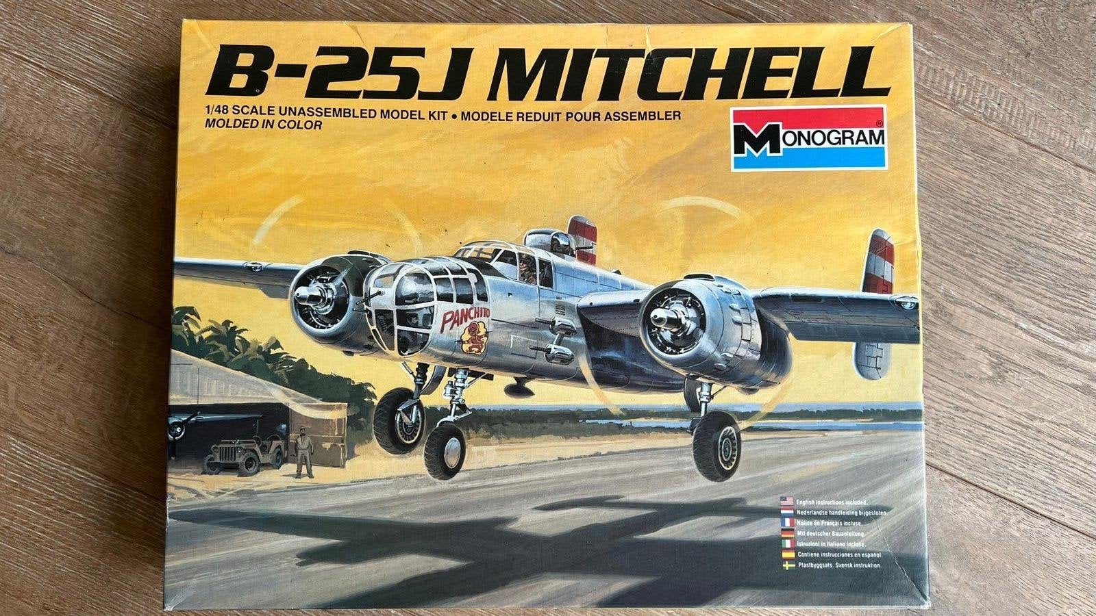 Monogram B-25J Mitchell 1:48 Modelbouw Vliegtuig, Overige merken, Ophalen of Verzenden, Zo goed als nieuw, Groter dan 1:72