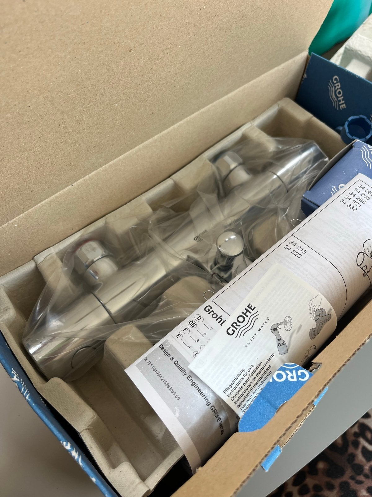 Grohe Grohtherm 1000 Cosmopolitan Chroom Kraan, Verzenden, Nieuw, Chroom, Kraan