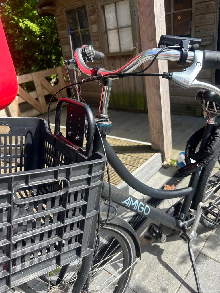 Amigo elektrische fiets met voormand, Fietsen en Brommers, Elektrische fietsen, Ophalen, Gebruikt, Overige merken