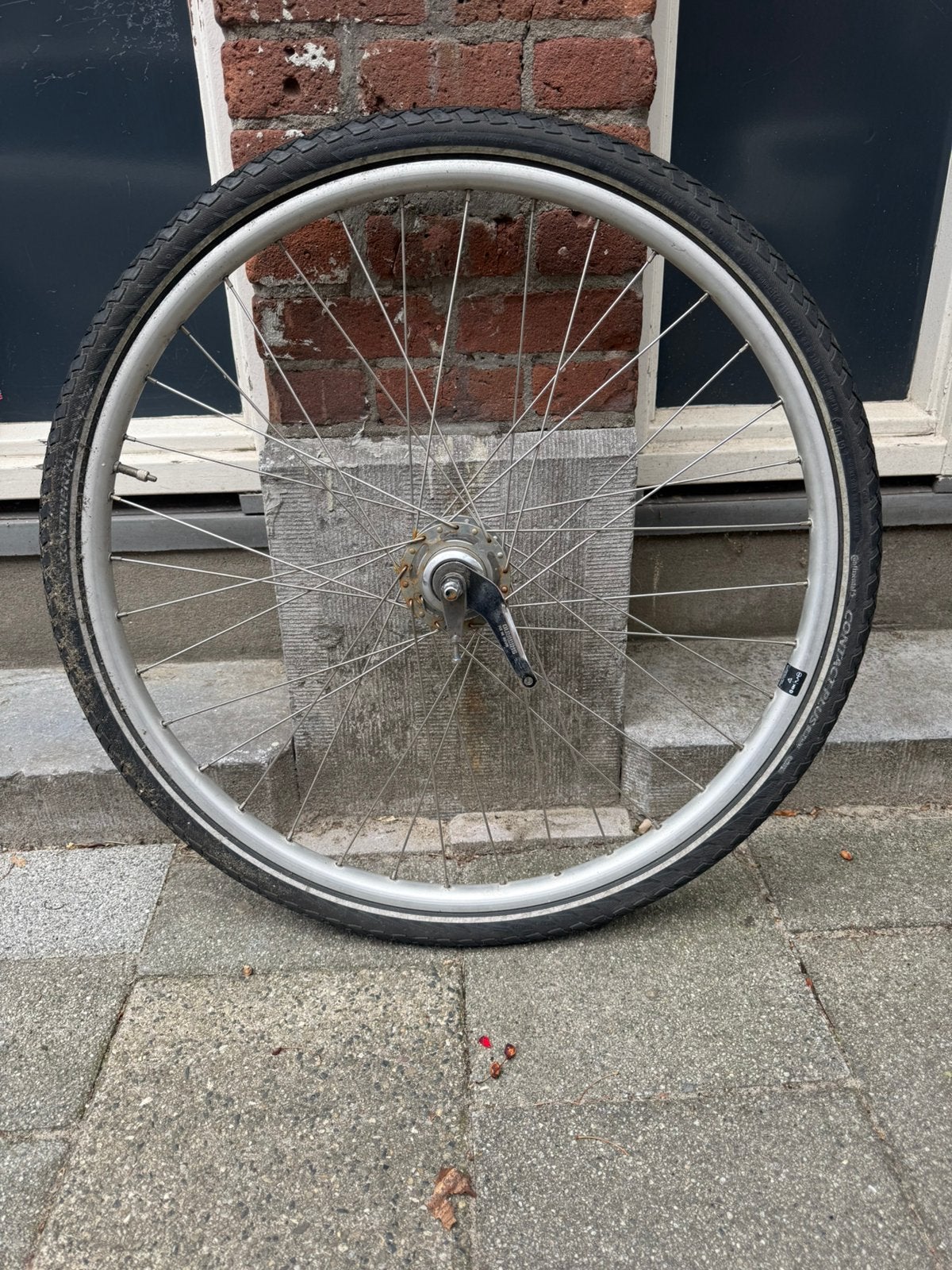 achterwiel 28 inch met terugtrapren en 7 versnellingen, Fietsen en Brommers, Fietsonderdelen, Staal, Zo goed als nieuw, Stadsfiets