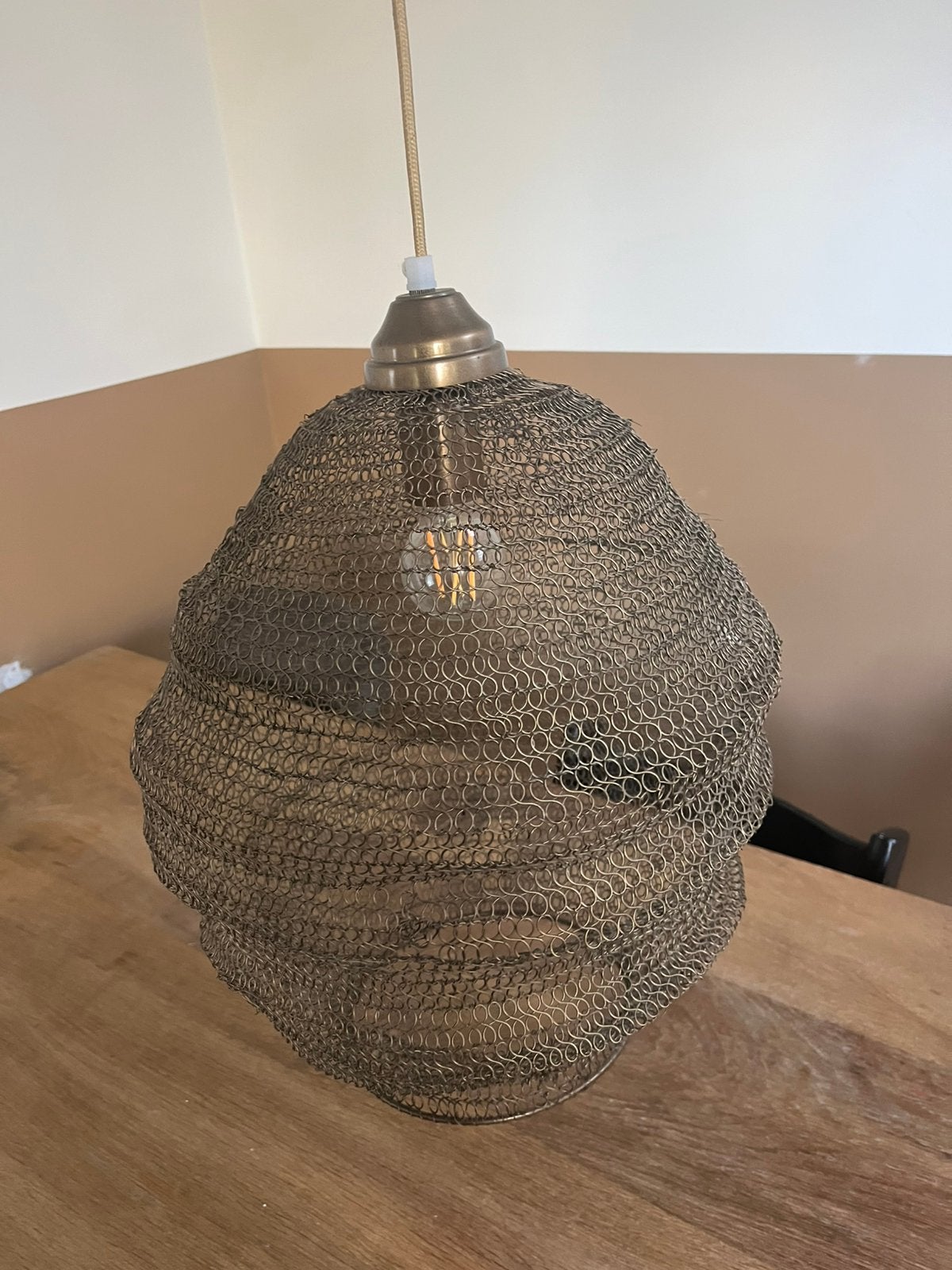 2x Live & Living hanglamp , Nina gaas , diameter 40cm, Ophalen of Verzenden, Gebruikt, Overige materialen, E27 (groot)
