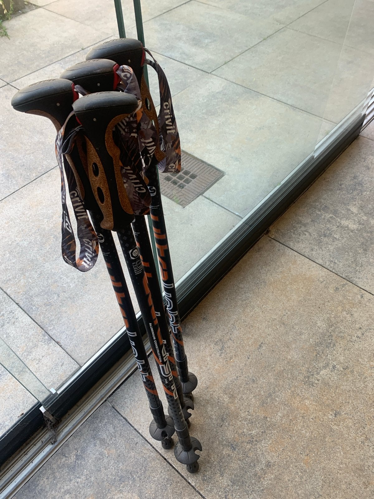 Crivit wandelstokken - Aluminium constructie, Sport en Fitness, Bergsport en Wandelen, Ophalen, Gebruikt, Wandelstok