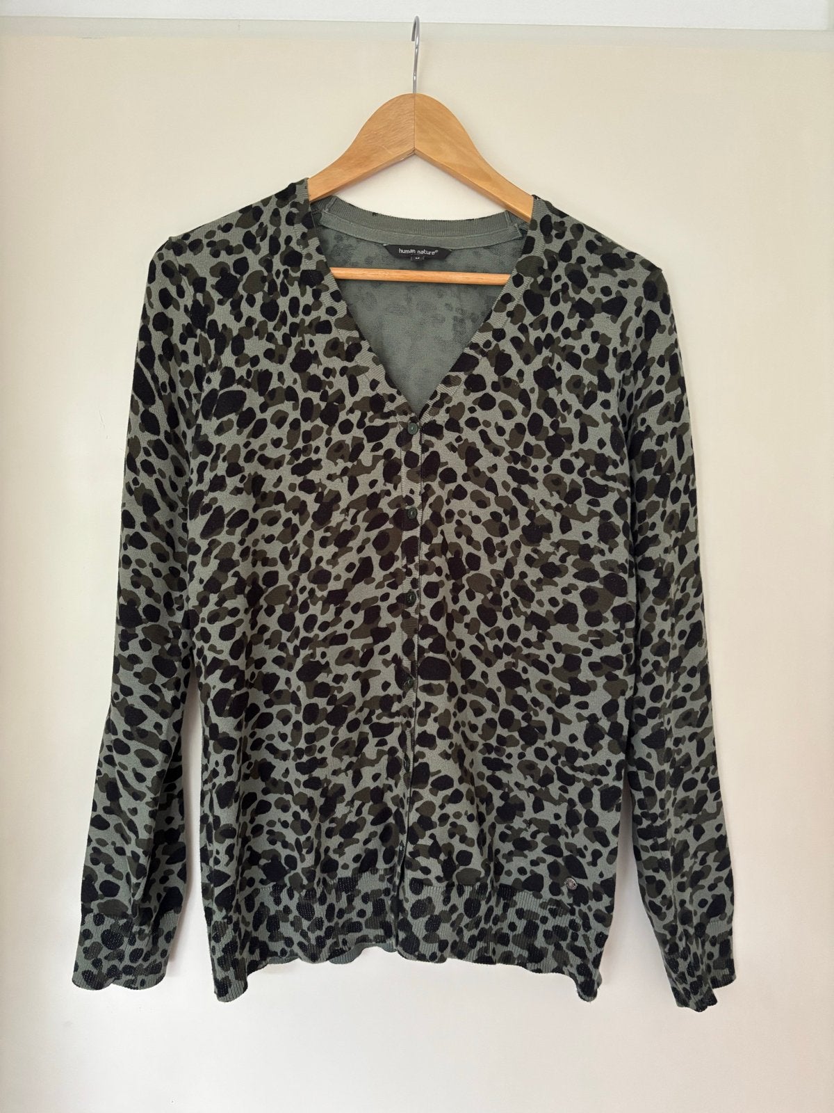 Human Nature vest met panterprint - Maat M, Ophalen of Verzenden, Zo goed als nieuw, Maat 38/40 (M), Groen