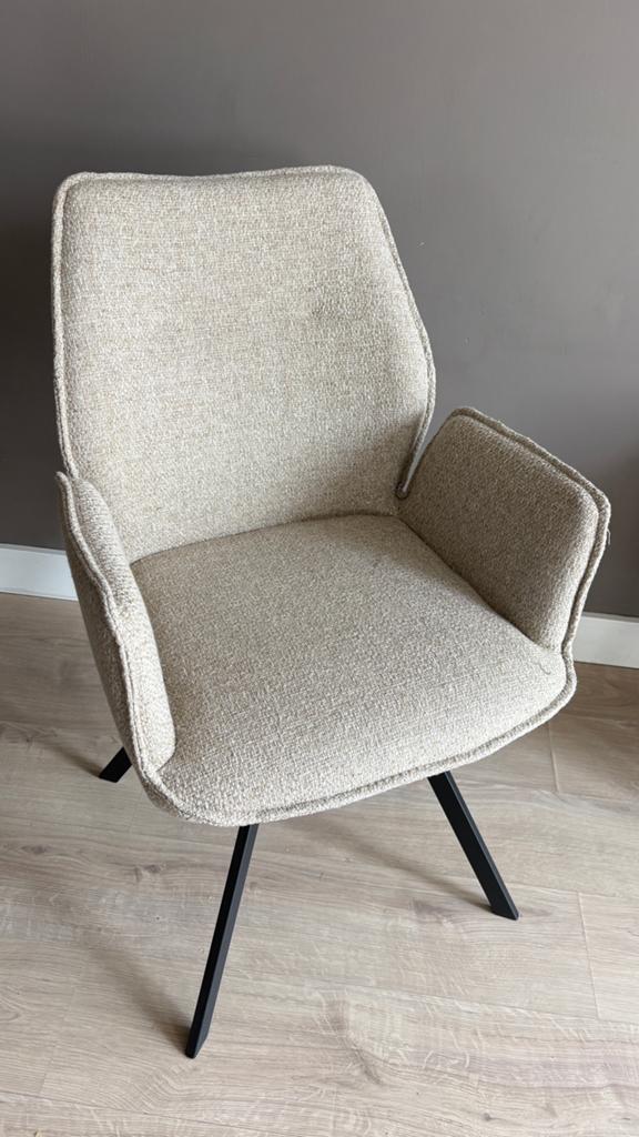 4 x eetkamerstoel raffy leen bakker beige, Ophalen, Zo goed als nieuw, Overige kleuren