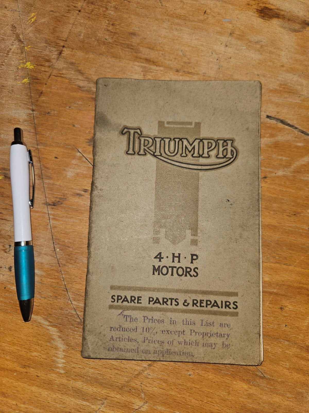 Triumph 1922 onderdelen boekje., Motoren, Onderdelen | Oldtimers, Verzenden, Gebruikt