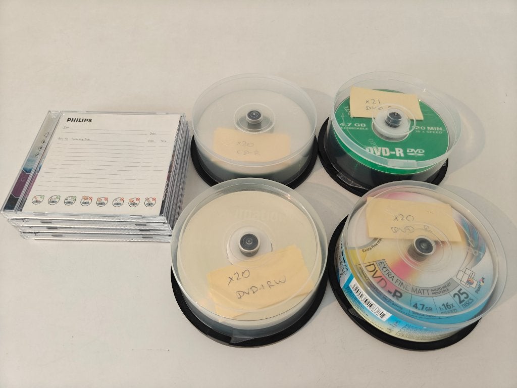 Grote partij lege DVD's en CD's (Philips, TDK, Imation), Computers en Software, Ophalen of Verzenden, Zo goed als nieuw, Dvd, Herschrijfbaar