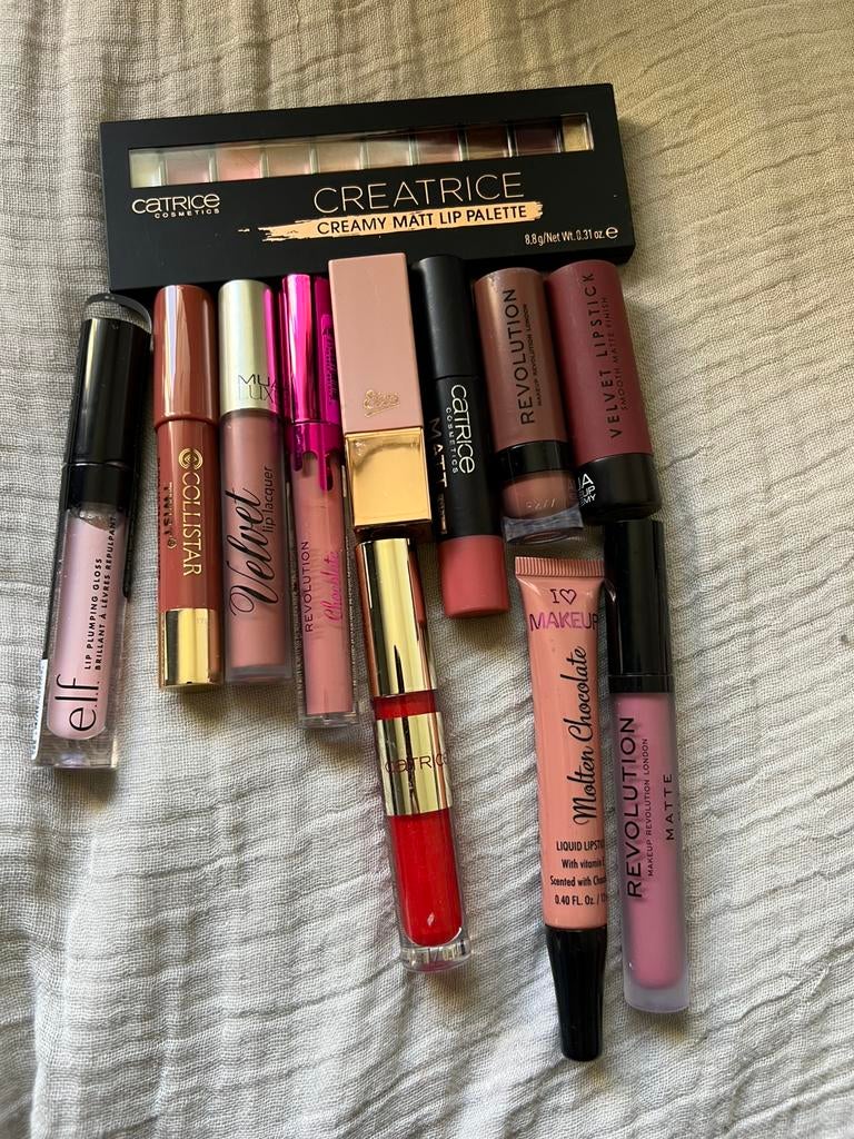 Lipproducten pakket makeup, Ophalen of Verzenden, Zo goed als nieuw, Overige kleuren, Gehele gezicht