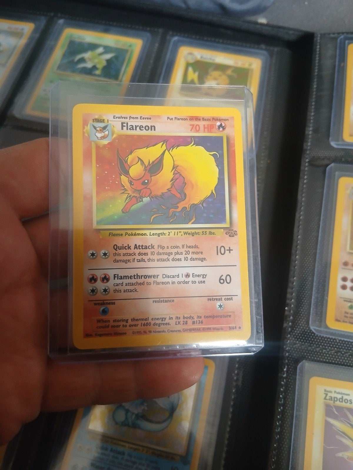 flareon jungle holo 3/64, Ophalen of Verzenden, Zo goed als nieuw