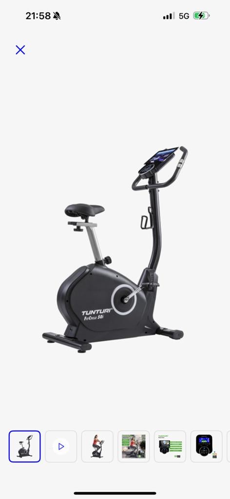 Hometrainer fiets Tunturi FitCycle 50i, Ophalen, Zo goed als nieuw, Hometrainer